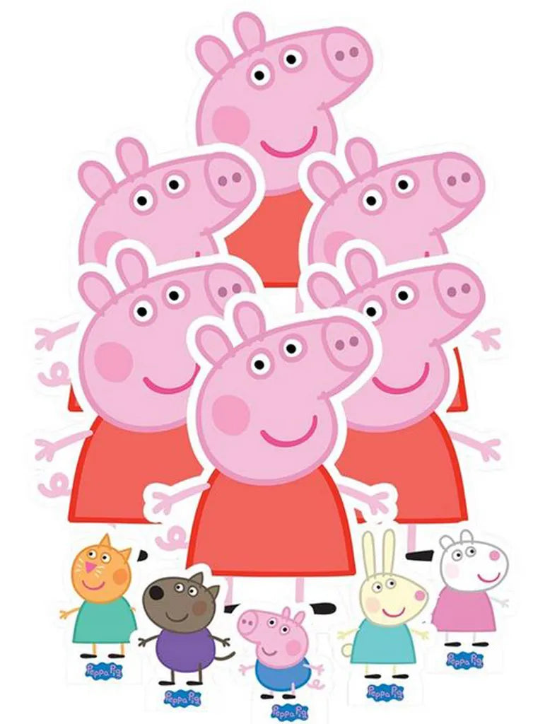  Peppa - Table Tops - Pappaufsteller Standy - 11 Kleine Tischaufsteller Partydeko