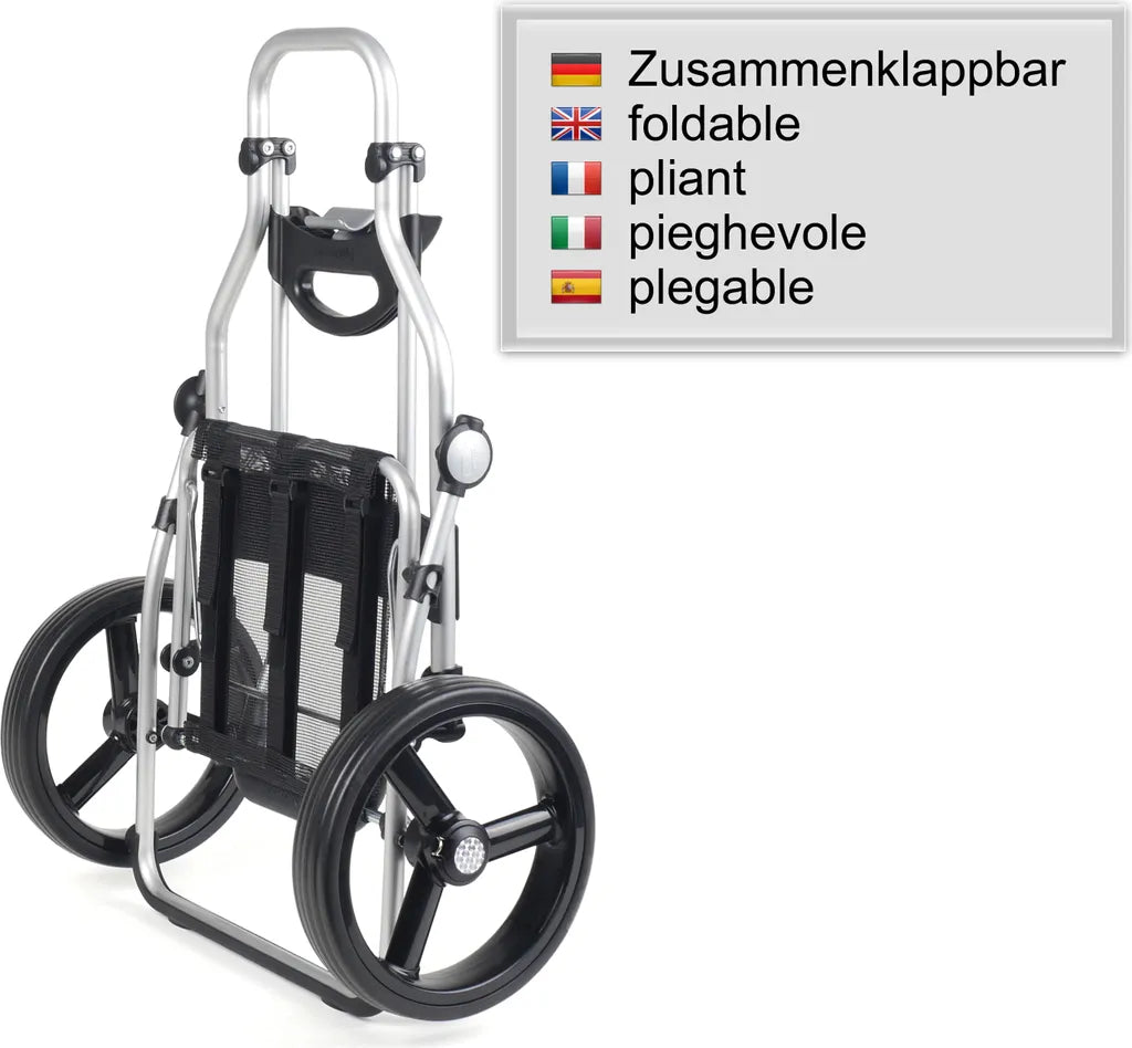  Andersen Shopper Royal Alu Klappbar Mit 3-Speichenrad Ø 25cm Und 51 Liter Tasche Tamo Blau Mit Kühlfach
