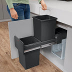  HAILO EcoLine Design L Abfalleimer Einbau 2x 15 L