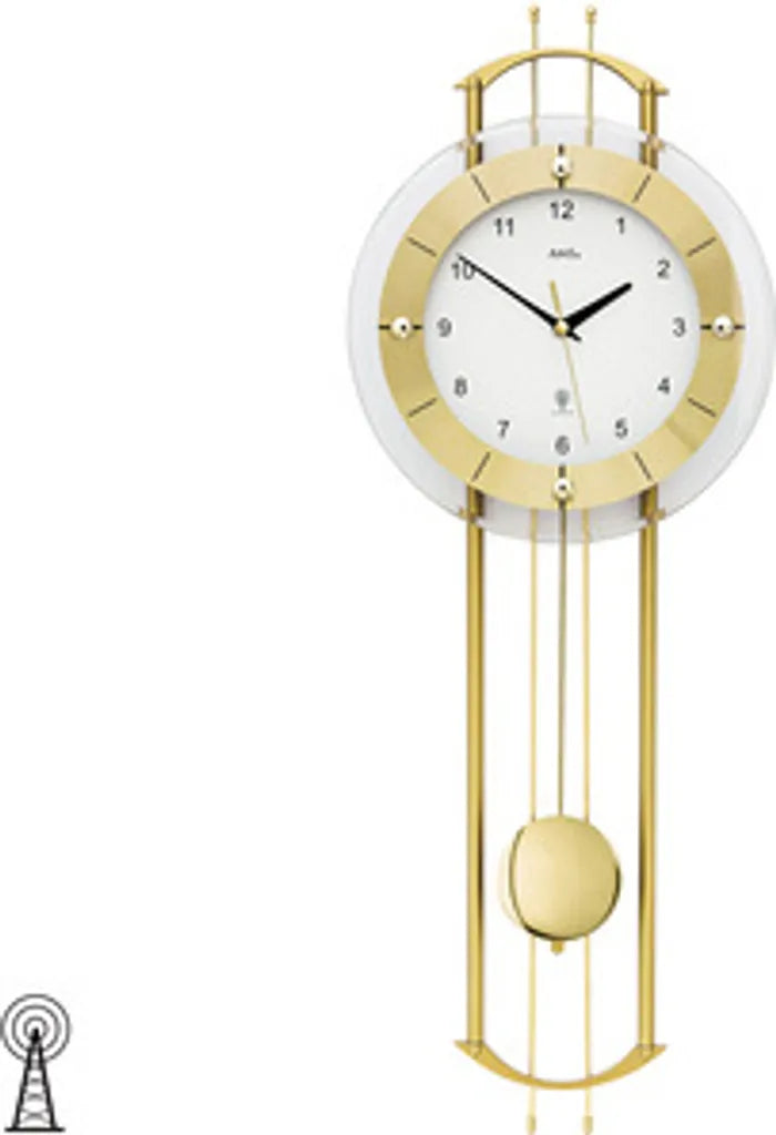  AMS Funk-Pendeluhr, Funkpendelwerk, 24x68x7cm, 5257