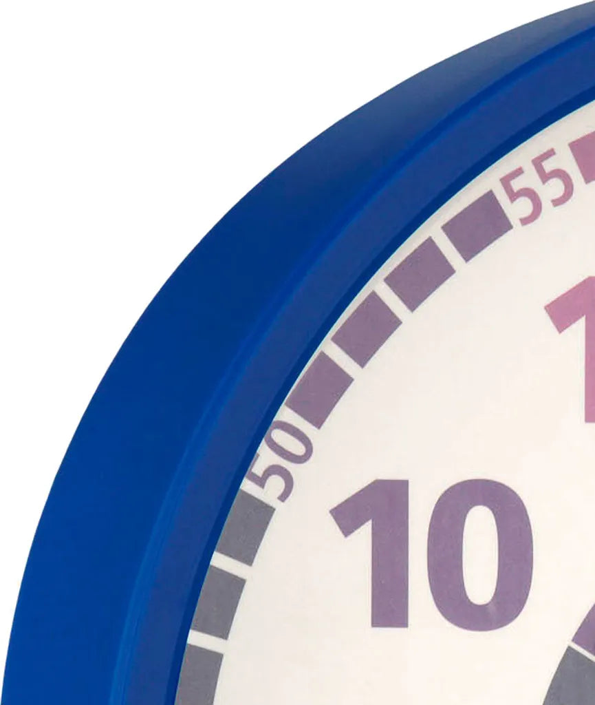  Miraval Kinderwanduhr Lernzifferblatt 220 Mm Geräuschlos Lautlos Kein Ticken Kunststoff Kinderuhr Kinderzimmer Blau - 4-MV1002-1 Ostergeschenk