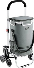  Treppensteiger Einkaufstrolley Neef Einkaufswagen Mit Thermotasche 41 Liter Bis 20 Kg Belastbar Transportwagen Mit Abnehmbarer Einkaufstasche Klappbar Dunkelgrau