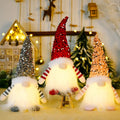  3er Pack Weihnachtswichtel Weihnachtsdeko Mit LED Weihnachtswichtel Plüschfiguren Weihnachtsfiguren Stehende Weihnachtsdeko Mit Beleuchtung Handgemachte Plüschfiguren (30 Cm X 10 Cm X 10 Cm)