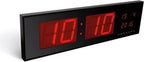  Perel LED-Wanduhr 83x23 Cm Schwarz