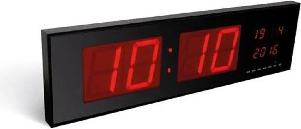  Perel LED-Wanduhr 83x23 Cm Schwarz