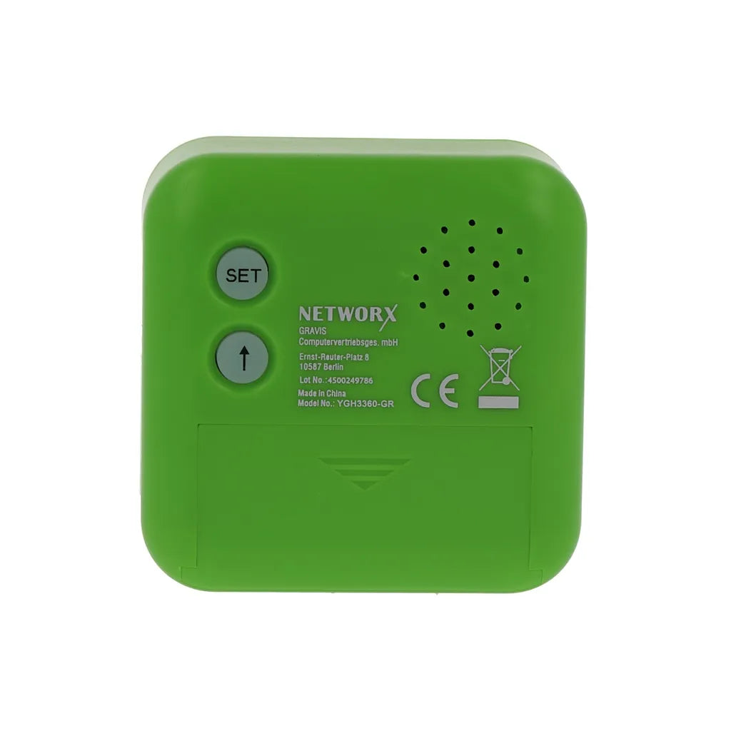  Networx Digital Clock WAKEUP! Uhr Wecker Timer Temperatur Digitalwecker Grün