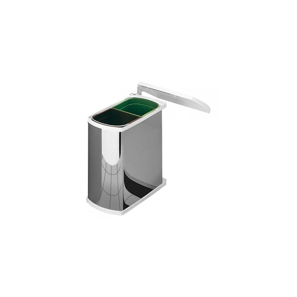  Hailo Duo 3416. Abfallsammler, Edelstahl. - Mülleimer