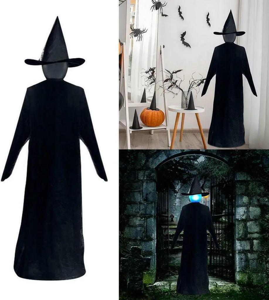  2 Stk Halloween Leuchtende Hexen Geist 170cm Halloween Dekoration Horror Requisiten Gruselig Gartendeko
