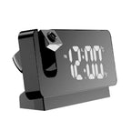  Projektorwecker Für Schlafzimmer, Digitalwecker Mit 0-100% Dimmer Und 2 USB-Ladeanschlüssen, 180° Drehbarer Projektor, Doppelwecker, Snooze, Klares LED-Display, Digitaluhr Für Vielschläfer, Schwarz