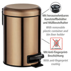 Wenko Kosmetik Treteimer Leman Metallic-Kupfer 3 L
