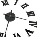  VidaXL 3D-Wanduhr Modernes Design Schwarz 100 Cm XXL