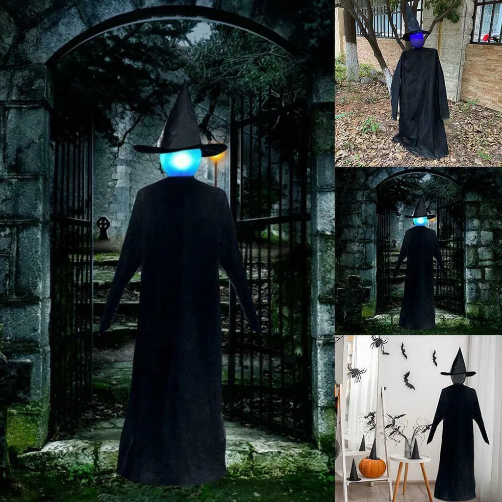  2 Stk Halloween Leuchtende Hexen Geist 170cm Halloween Dekoration Horror Requisiten Gruselig Gartendeko