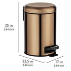 Wenko Kosmetik Treteimer Leman Metallic-Kupfer 3 L