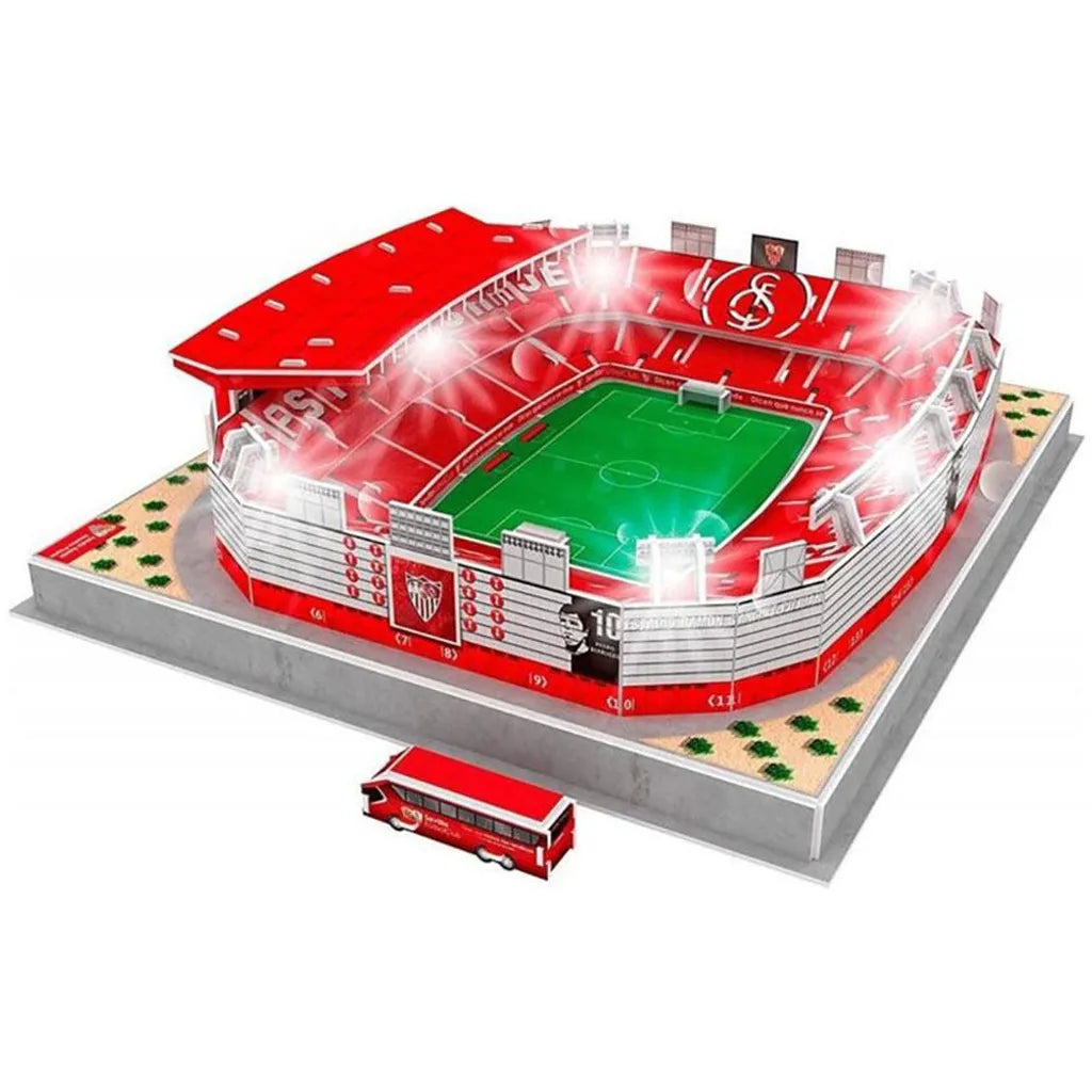  Sevilla FC - 3D Puzzle "Ramon Sanchez Pizjuan Estadio", Stadion TA9677 (Einheitsgröße) (Rot/Weiß/Grün)