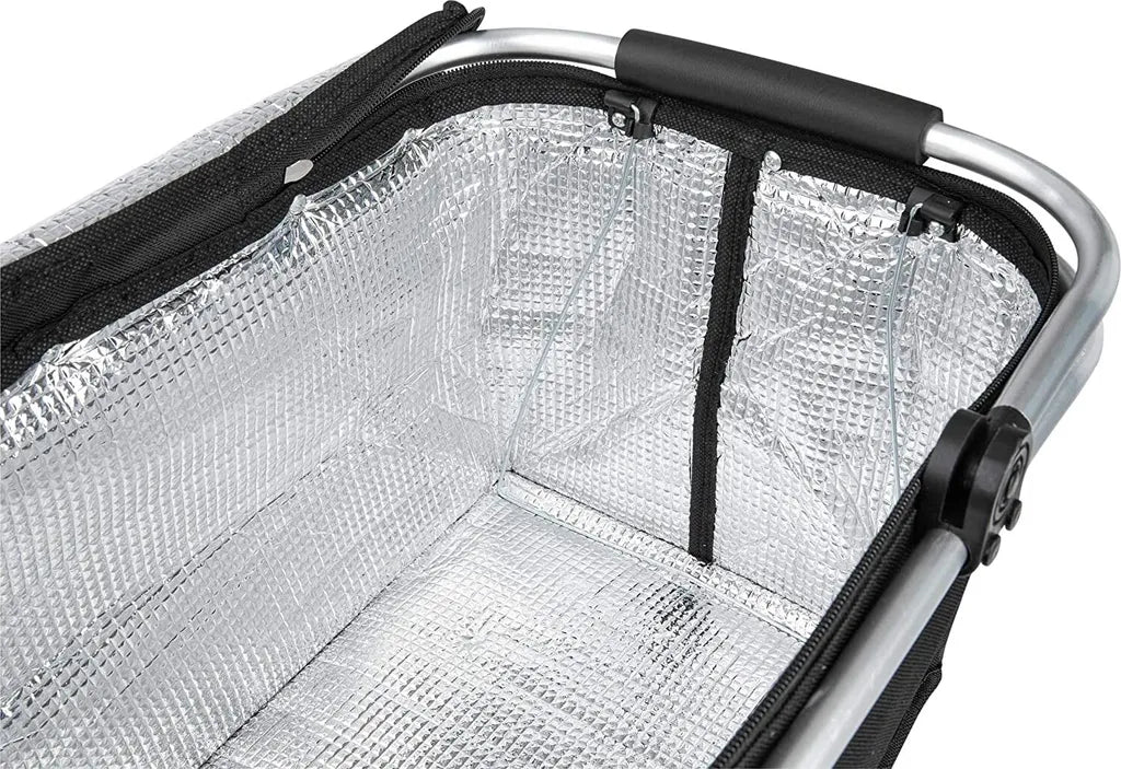  ONVAYA® Einkaufskorb Faltbar Mit Kühlfunktion | Schwarz | 2 Stück | Faltkorb Mit Deckel | Isolierkorb | Einkaufstasche | Klappkorb | Thermokorb Klappbar