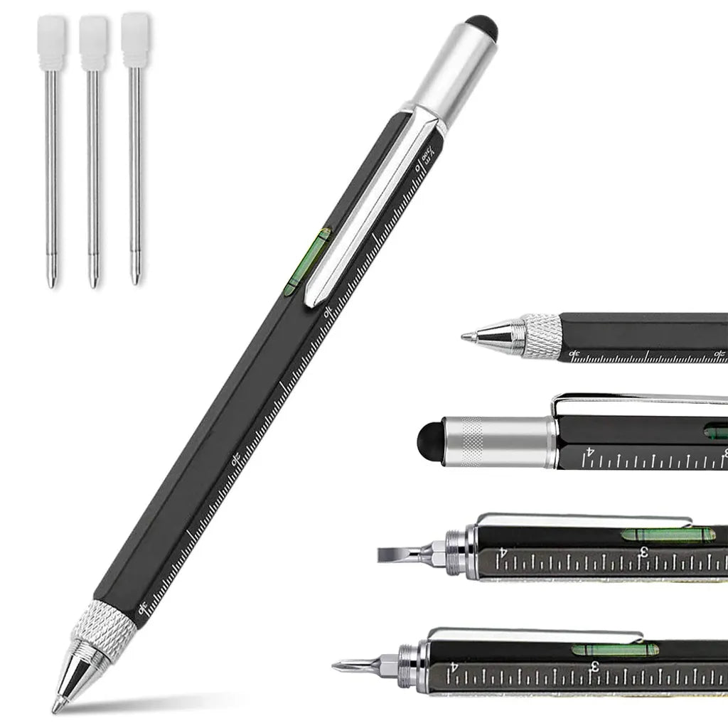  Multi Tool Tech Pen Gadgets Tools Für Männer, Personalisierte Geschenke Für Papa Oder Ihn, Lustiges Geschenk Für Weihnachten, Vatertag, Valentinstag Oder Geburtstagsgeschenke(Schwarz)
