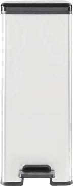  Curver Tretmülleimer Deco Schmal 40L Silbern