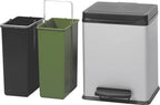  WESCO Treteimer Ökosammler 2x10ltr. 43cm Silber