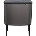  Brabantia Mülleimer Bo Touch Bin Platinum, 11 + 23 L