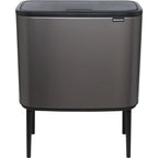  Brabantia Mülleimer Bo Touch Bin Platinum, 11 + 23 L