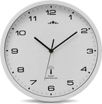  Monzana Wanduhr Funk Automatische Zeitumstellung Geräuscharm Quarzuhrwerk Analog 31 Cm Indoor Funkuhr Uhr Modern Weiß