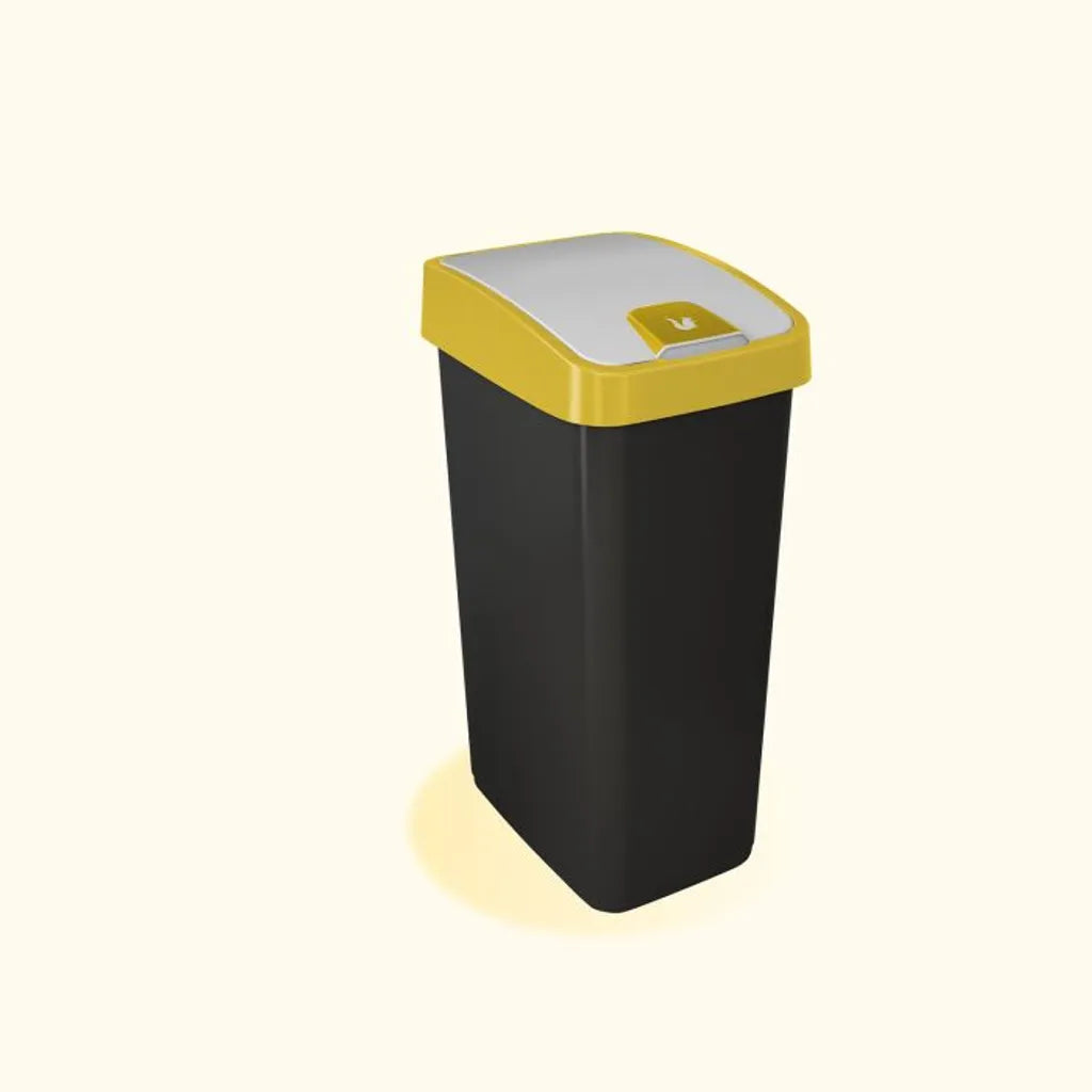  Keeeper Abfalleimer "magne" 45 Liter Graphite / Gelb