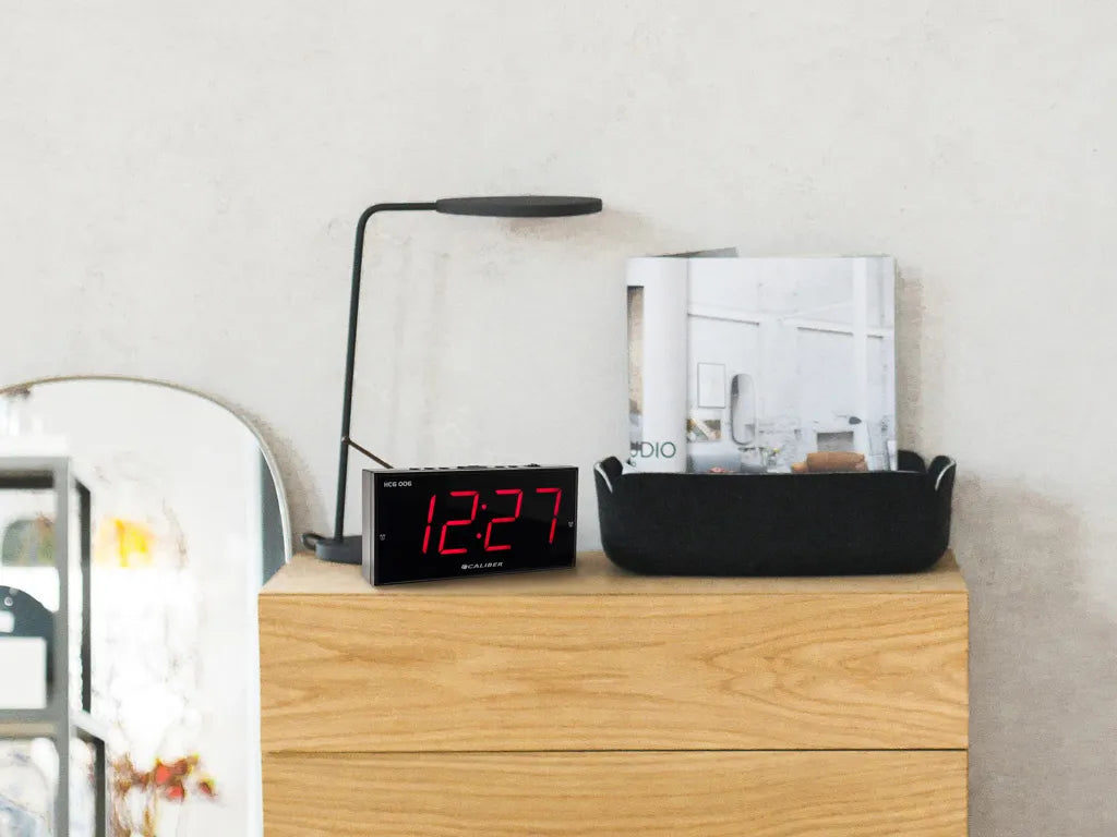  Digitale Wekker Met Snooze Functie - Dual Alarmklok - Groot Rood Display - Strak Design (HCG006)