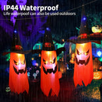  Halloween Lichter, 10,1 Fuß Batteriebetriebene 5 LED Halloween Dekorations Lichterketten, Gruselige Hängende Beleuchtete Geister Zaubererhut Dekoration Für Party Halloween