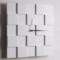  DESIGN WANDUHR 3D PLATES | 30cm Quadratische Küchenuhr Moderne Wanduhr