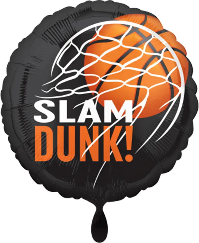 Anagram 1 Folienballon Basketball Slam Dunk! Nothin' But Net Ca 43 Cm Ungefüllt Ballongas Geeignet