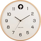 PRESENT TIME Karlsson Wanduhr NATURAL CUCKOO Weiß | Ø31,5x6cm