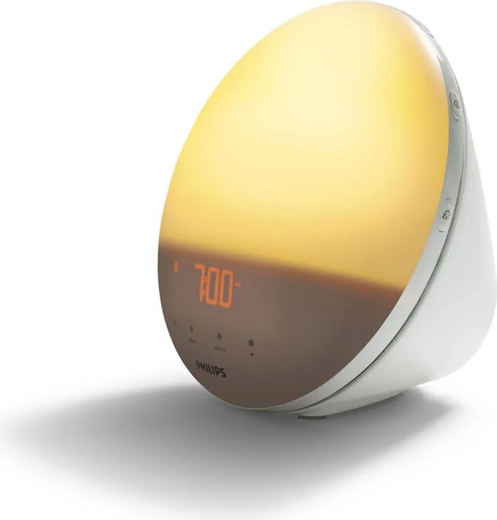  Philips HF3519/01 Wake-up Light (Sonnenaufgangfunktion, Digitales Fm Radio, Tageslichtwecker) Weiß