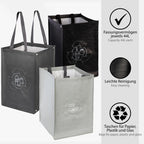  ONVAYA® Mülltrennsystem 3fach | Abfalltrennsystem Aus Taschen | Einzelne Taschen Für Papier, Plastik Und Glas Jeweils 44L | Einfach Zu Tragen Und Abzuwischen | Mülltrennsystem Für Die Küche