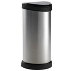  CURVER_DECOBIN Abfalleimer 40L Mit Drücker Silber Metallic_240641