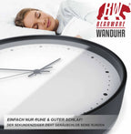 BEARWARE Wanduhr Rund Mit 24 Cm Durchmesser Analoge Anzeige - DCF-Signal - Batteriebetrieb