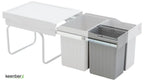  Ersatzeimer Für Wesco Pullboy Flex - 8 Liter Rechteckig, Wellenschliff, Doppelhenkel, Anthrazit