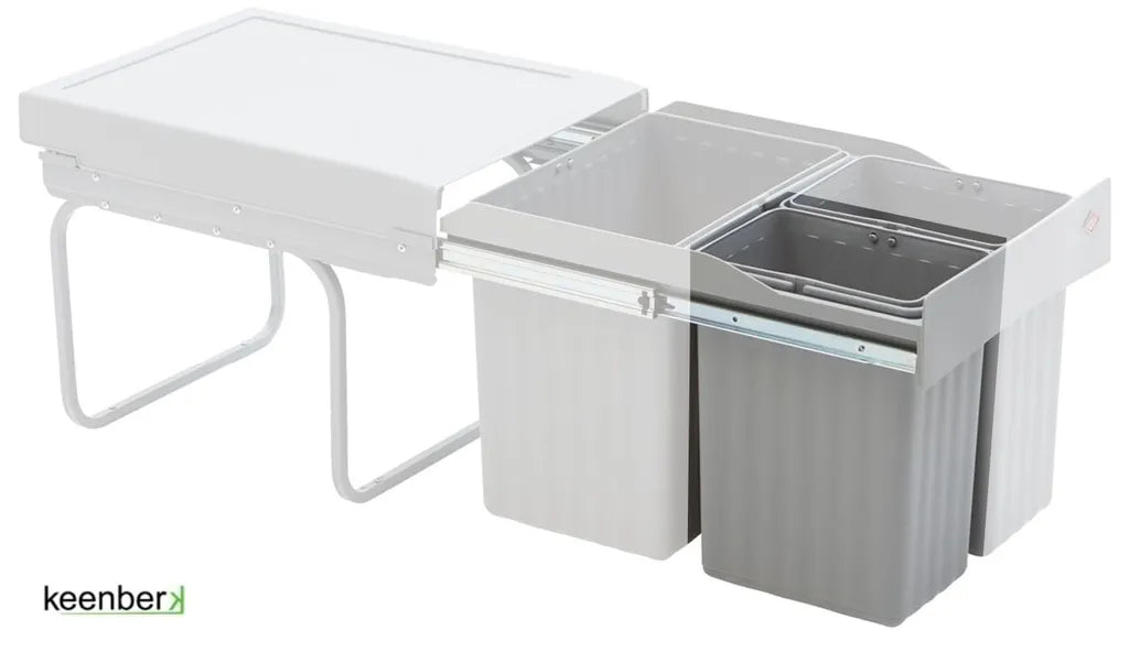  Ersatzeimer Für Wesco Pullboy Flex - 8 Liter Rechteckig, Wellenschliff, Doppelhenkel, Anthrazit