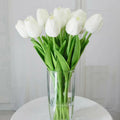  10er Künstliche Tulpe Blume Kunstblumen Gefälschte Blumen Bukett Künstlich Tulpe Weiß
