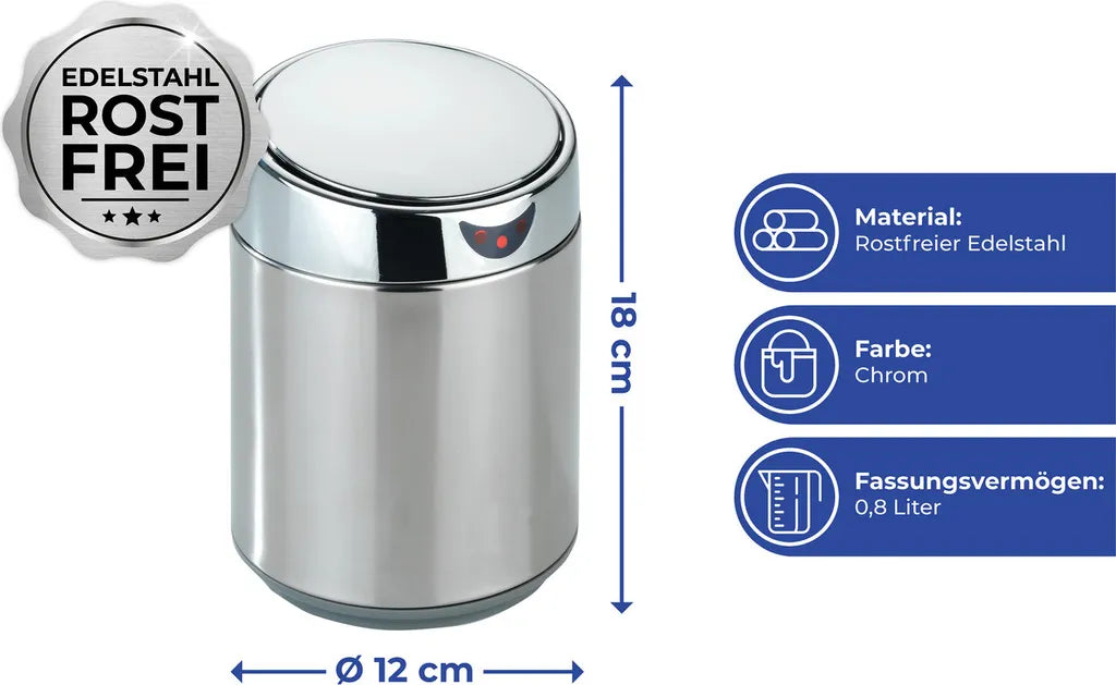 Wenko Tisch- Und Kosmetikeimer Mit Sensor Chrom