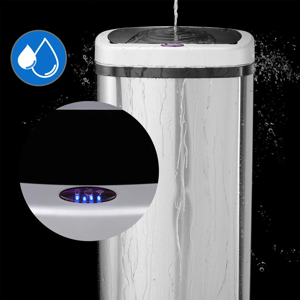 Deuba Sensor Mülleimer 58 L Wasserdicht Automatik Eckig Küche Abfalleimer Müllbehälter Edelstahl