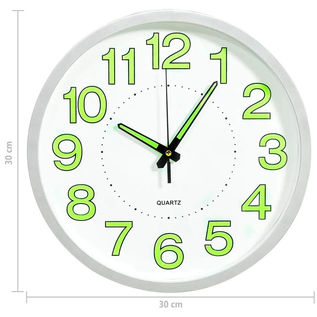  VidaXL Leuchtende Wanduhr Weiß 30 Cm