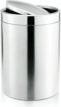  Abfalleimer / Mülleimer, Edelstahl, 5 Liter, Hochglanz
