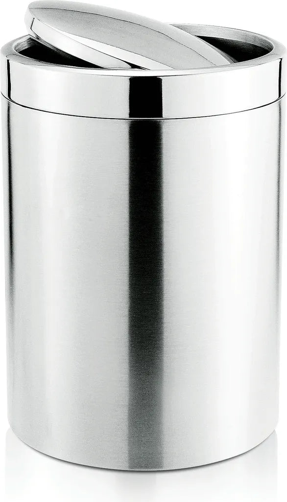 Abfalleimer / Mülleimer, Edelstahl, 5 Liter, Hochglanz