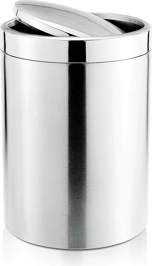  Abfalleimer / Mülleimer, Edelstahl, 5 Liter, Hochglanz