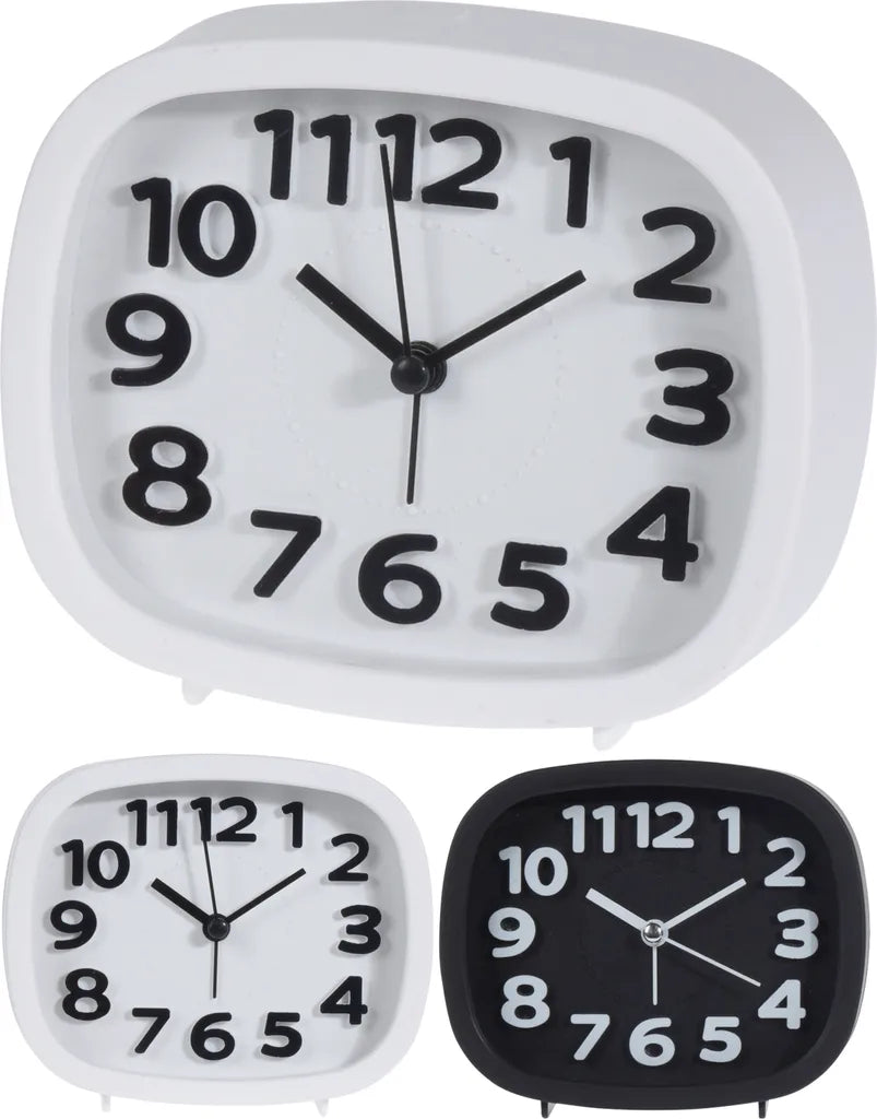  1 X Alarm-Wecker Analog, Quarz Größe: 12 X 4 X 10 Cm Weiß Oder Schwarz
