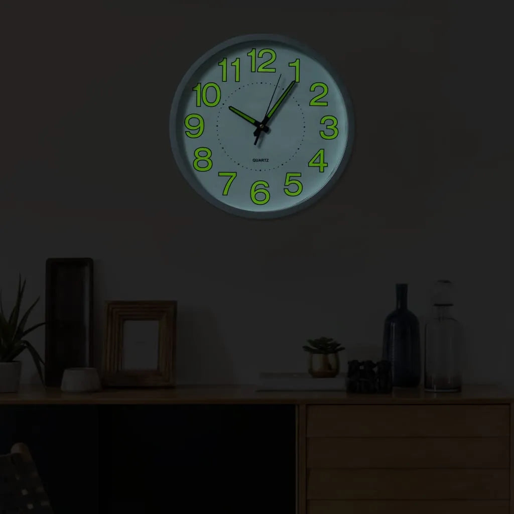  VidaXL Leuchtende Wanduhr Weiß 30 Cm