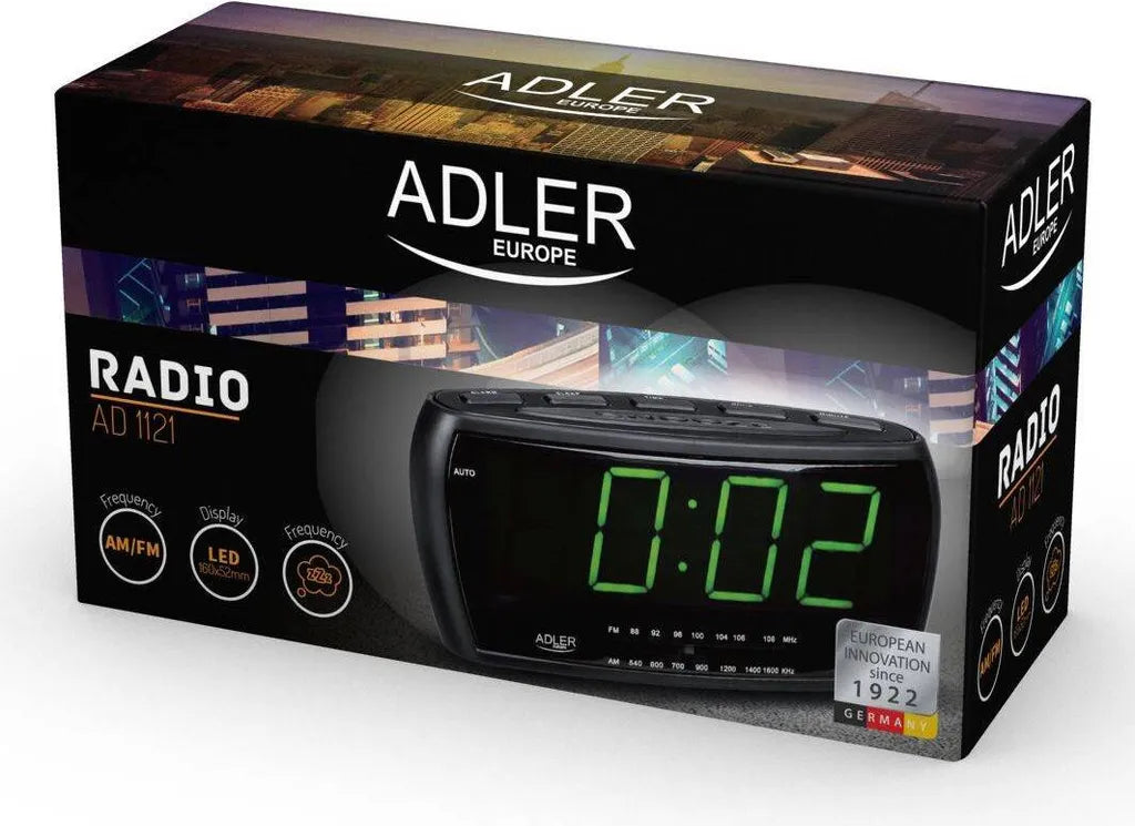  Adler Uhrenradio Radiowecker Mit Extragroßem Display, Dimmbar / Snooze Funktion