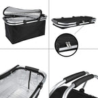  ONVAYA® Einkaufskorb Faltbar Mit Kühlfunktion | Schwarz | 2 Stück | Faltkorb Mit Deckel | Isolierkorb | Einkaufstasche | Klappkorb | Thermokorb Klappbar