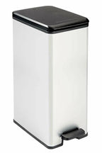  Curver Tretmülleimer Deco Schmal 40L Silbern