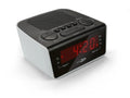  Caliber Alarm Clock Radio Mit FM -Radio Und Doppelalarm - Digitaler Wecker Mit Rotem Display - Weiß (HCG015)